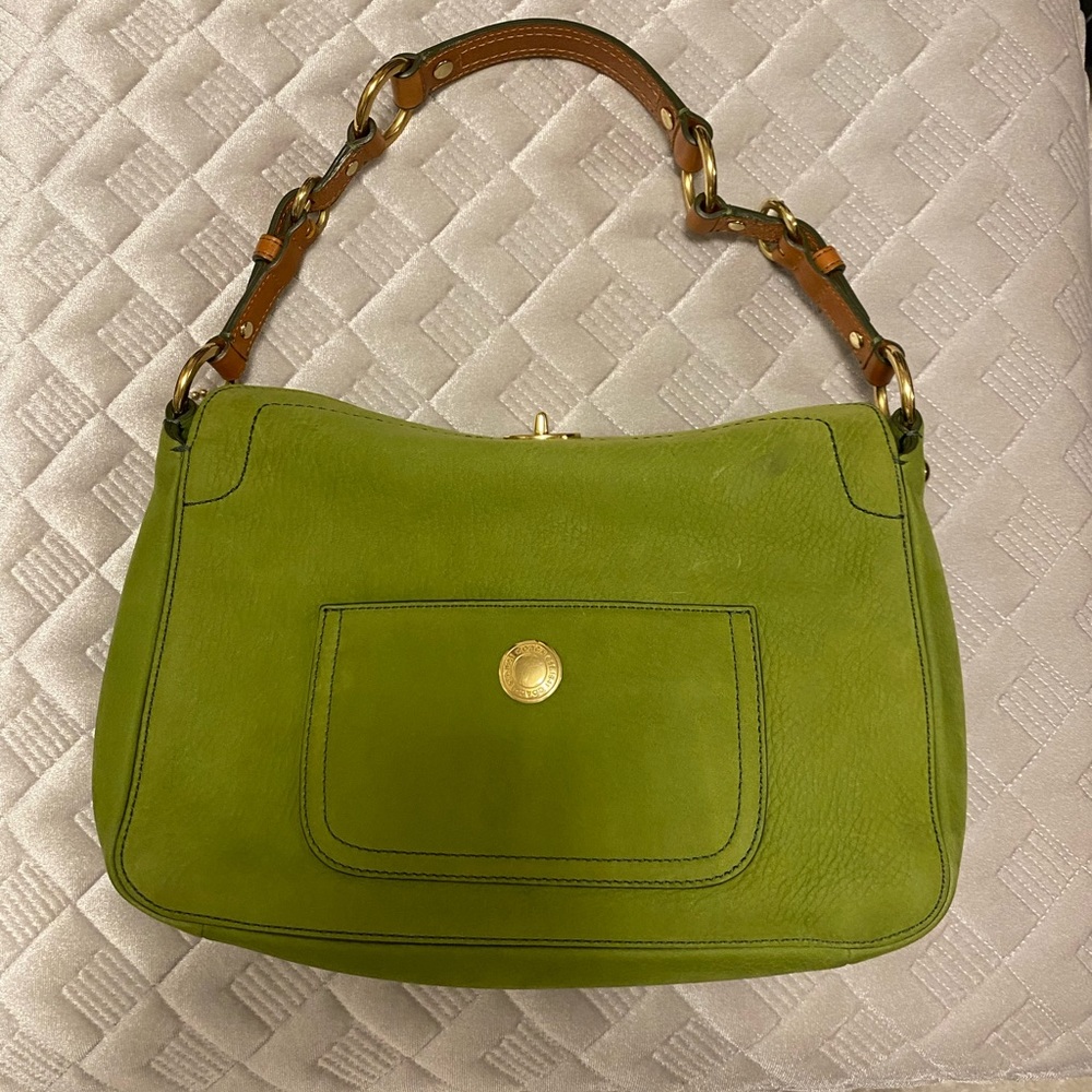 Green Leather COACH Vintage Shoulder Bag